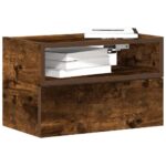 vidaXL Nástenné nočné stolíky 2 ks dymový dub 45x26x28,5 cm