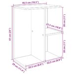 vidaXL Nočný stolík čierny dub 46,5x29x61 cm kompozitné drevo – Obrázok 10