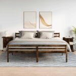 vidaXL Nočné stolíky 2 ks dymový dub 46,5x29x61 cm kompozitné drevo – Obrázok 3