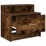 vidaXL Nočný stolík so zásuvkou tmavý dub 51x31x47 cm – Obrázok 5
