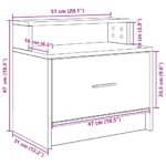 vidaXL Nočný stolík so zásuvkou tmavý dub 51x31x47 cm – Obrázok 10