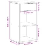 vidaXL Nočné skrinky so zásuvkou 2 ks biele 35x34x66,5 cm – Obrázok 12