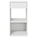 vidaXL Nočné skrinky so zásuvkou 2 ks biele 35x34x66,5 cm – Obrázok 4