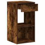 vidaXL Nočný stolík so zásuvkou tmavý dub 35x34x66,5 cm – Obrázok 5