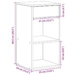 vidaXL Nočný stolík so zásuvkou tmavý dub 35x34x66,5 cm – Obrázok 11