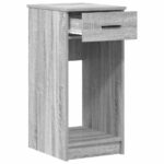 VidaXL počítačový vežový stojan so zásuvkou sivé sonoma 35x45x77 cm – Obrázok 4