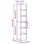 vidaXL Knižnice 2 ks stohovateľné biele 30x30x80 cm kompozitné drevo – Obrázok 10