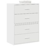 vidaXL Skrinky s 2 zásuvkami 2 ks biela 60x31x40 cm kompozitné drevo