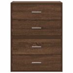 vidaXL Skrinky s 2 zásuvkami 2 ks hnedý dub kompozitné drevo – Obrázok 4