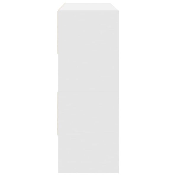 vidaXL Stojany na topánky 2 ks stohovateľné biele 89,5x30x40 cm – Obrázok 5