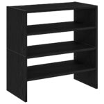 vidaXL Stojany na topánky 2 ks stohovateľné čierny dub 60x30x30,5 cm – Obrázok 2