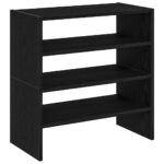 vidaXL Stojany na topánky 2 ks stohovateľné čierny dub 60x30x30,5 cm – Obrázok 6