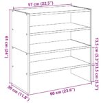 vidaXL Stojany na topánky 2 ks stohovateľné čierny dub 60x30x30,5 cm – Obrázok 9