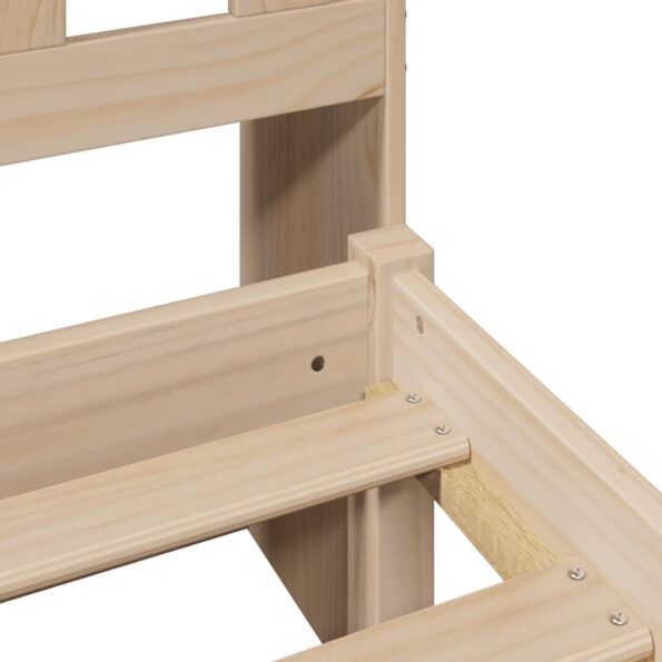 vidaXL Posteľ s knižnicou bez matraca 140x190 cm borovicový masív – Obrázok 9