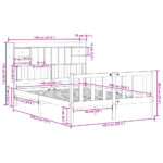 vidaXL Posteľ s knižnicou bez matraca 140x190 cm borovicový masív – Obrázok 11
