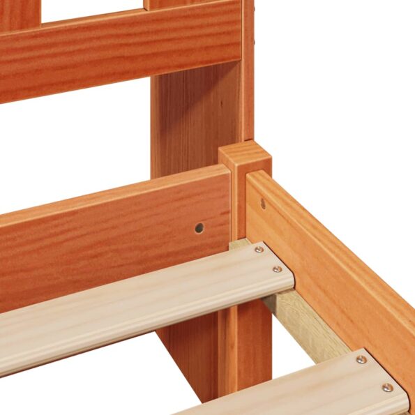 vidaXL Posteľ s knižnicou bez matraca vosková 75x190 cm borovica – Obrázok 9