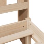 vidaXL Posteľ s knižnicou bez matraca 140x200 cm borovicový masív – Obrázok 9