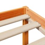 vidaXL Posteľ bez matraca voskovo hnedá 160x200 cm masívne drevo – Obrázok 9