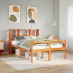 vidaXL Posteľ bez matraca voskovo hnedá 160x200 cm masívne drevo