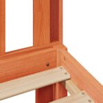 vidaXL Posteľ s knižnicou bez matraca vosková 160x200 cm borovica – Obrázok 9