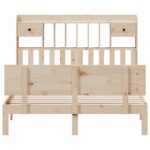 vidaXL Posteľ s knižnicou bez matraca 140x190 cm borovicový masív – Obrázok 4