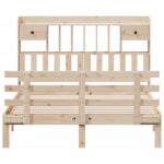 vidaXL Posteľ s knižnicou bez matraca 140x190 cm borovicový masív – Obrázok 4