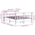 vidaXL Posteľ s knižnicou bez matraca vosková 140x200 cm borovica – Obrázok 12