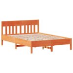 vidaXL Posteľ bez matraca voskovo hnedá 160x200 cm masívna borovica – Obrázok 5