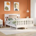 vidaXL Posteľ bez matraca biela 160x200 cm masívna borovica