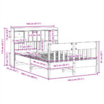 vidaXL Posteľ s matracom voskovo hnedá 140x200 cm masívna borovica – Obrázok 11