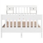 vidaXL Posteľ bez matraca biela 140x190 cm masívna borovica – Obrázok 4