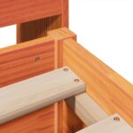 vidaXL Posteľ bez matraca voskovo hnedá 140x190 cm masívna borovica – Obrázok 9