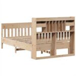 vidaXL Posteľ bez matraca 135x190 cm masívna borovica – Obrázok 8