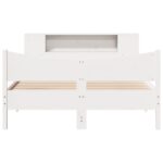 vidaXL Posteľ bez matraca biely 150x200 cm masívna borovica – Obrázok 4