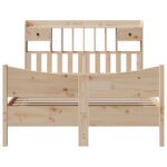 vidaXL Posteľ bez matraca 160x200 cm masívna borovica – Obrázok 4