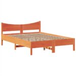 vidaXL Posteľ bez matraca voskovo hnedá 160x200 cm masívna borovica – Obrázok 5
