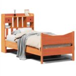 vidaXL Posteľ bez matraca voskovo hnedá 75x190 cm masívna borovica – Obrázok 2