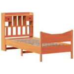vidaXL Posteľ bez matraca voskovo hnedá 75x190 cm masívna borovica – Obrázok 3