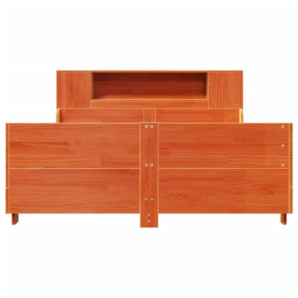 vidaXL Posteľ s matracom voskovo hnedá 140x200 cm masívna borovica – Obrázok 4