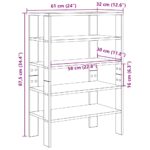 vidaXL Regál na topánky dub sonoma 61x32x87,5 cm spracované drevo – Obrázok 9