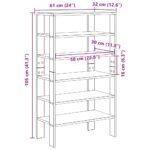 vidaXL Regál na topánky betónovosivý 61x32x105 cm spracované drevo – Obrázok 9