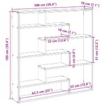 vidaXL Nástenná polica kocky s 7priehradkami betónová kompozitné drevo – Obrázok 10