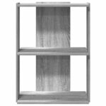 vidaXL Knižnica 3-poschodová sivá sonoma 60x30x80 cm kompozitné drevo – Obrázok 4