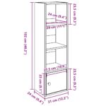 vidaXL Knižnica čierny dub 31x24x102 cm kompozitné drevo – Obrázok 11