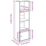 vidaXL Knižnica betónová sivá 31x24x102 cm kompozitné drevo – Obrázok 11
