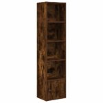 vidaXL Knižnica dymový dub 31x24x127 cm kompozitné drevo – Obrázok 2