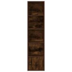 vidaXL Knižnica dymový dub 31x24x127 cm kompozitné drevo – Obrázok 4