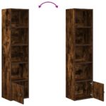 vidaXL Knižnica dymový dub 31x24x127 cm kompozitné drevo – Obrázok 7