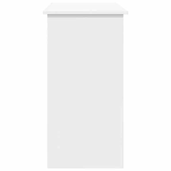 vidaXL Písací stôl, biely 80x40x75 cm, drevotrieska – Obrázok 5