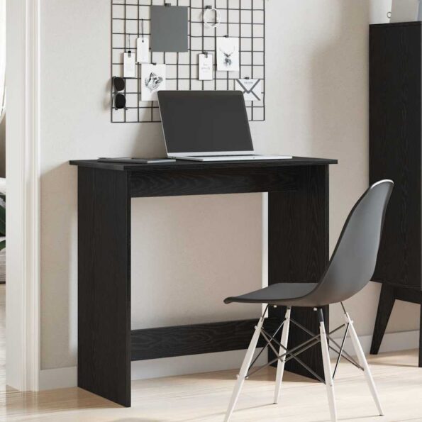 vidaXL Písací stôl, čierny 80x40x75 cm, drevotrieska – Obrázok 3